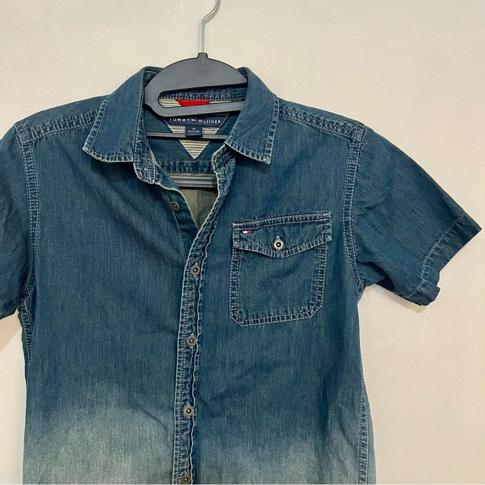 Classic Denim Button-Up Shirt by Tommy Hilfiger Boys 12/14